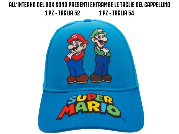 Box 2pz Cappello Nintendo Super Mario - SMCAP2.BOX 2 a 8€