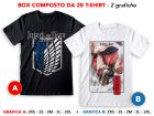 T-Shirt Attack on Titan - 2 soggetti - BOX 20 pz - AOT5_BO20