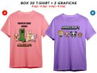 T-Shirt Minecraft - 2 soggetti - BOX20 - BAMBINA - MCTS8_BOX20