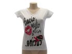 T-Shirt Solo Parole Donna Basic Bacio meglio di co - SPTDBACUCI.BI