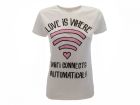 T-Shirt Solo Parole Donna Basic Love is where.. - SPTDLIW.BI