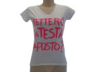 T-Shirt Solo Parole Donna Basic Mettero' la testa - SPTDTESAPO.BI