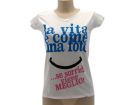 T-Shirt Solo Parole Donna Basic La vita e#xE8; com - SPTDVITCOM.BI