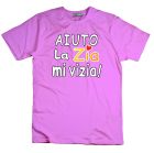 T-Shirt Aiuto la zia mi vizia - UBAZV.RS